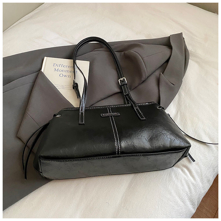 Fashionable Retro Minimalist Women’s Shoulder Bag – Vintage Simple Style Crossbody Handbag for Daily Use