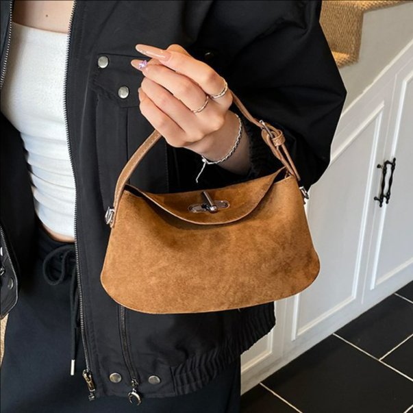 Women’s Fashionable Retro Tote Shoulder Bag – Large Capacity Vintage Style Handbag for Work & Daily Use