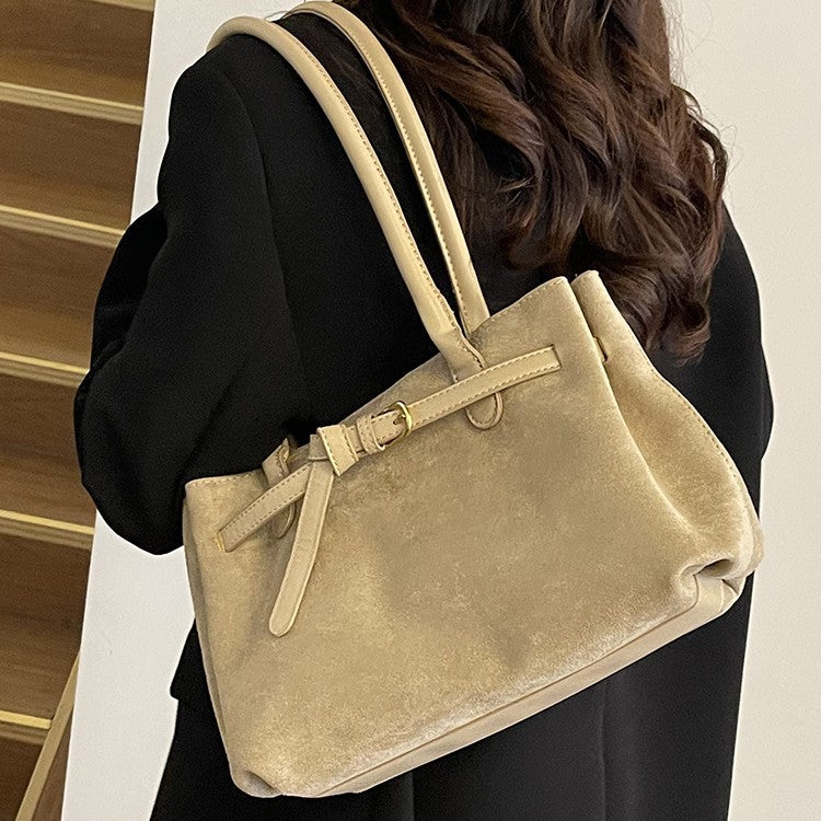 Women’s Stylish Vintage Suede Bag – Elegant Retro Soft Touch Shoulder Crossbody Handbag