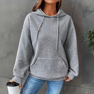 Women's Loose Fitting Hooded Long Sleeved Sweatshirt