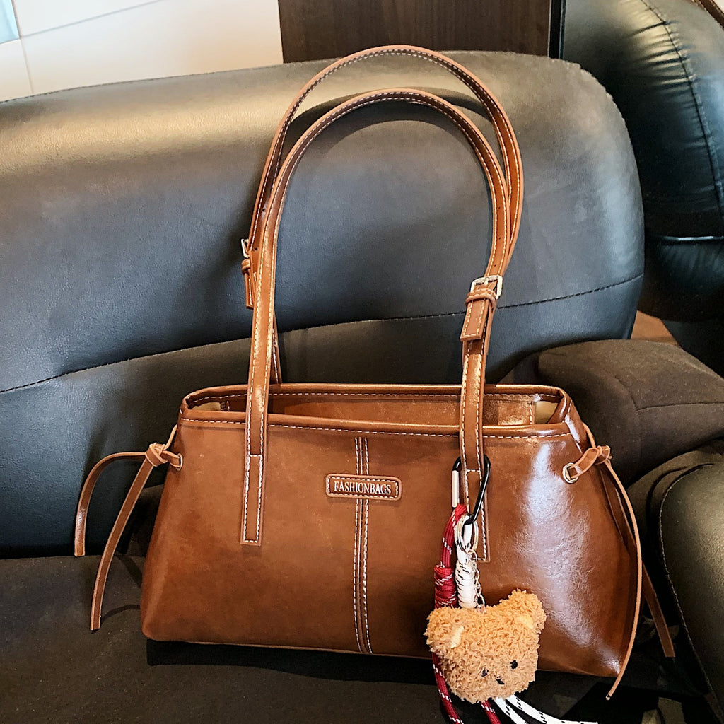 Fashionable Retro Minimalist Women’s Shoulder Bag – Vintage Simple Style Crossbody Handbag for Daily Use