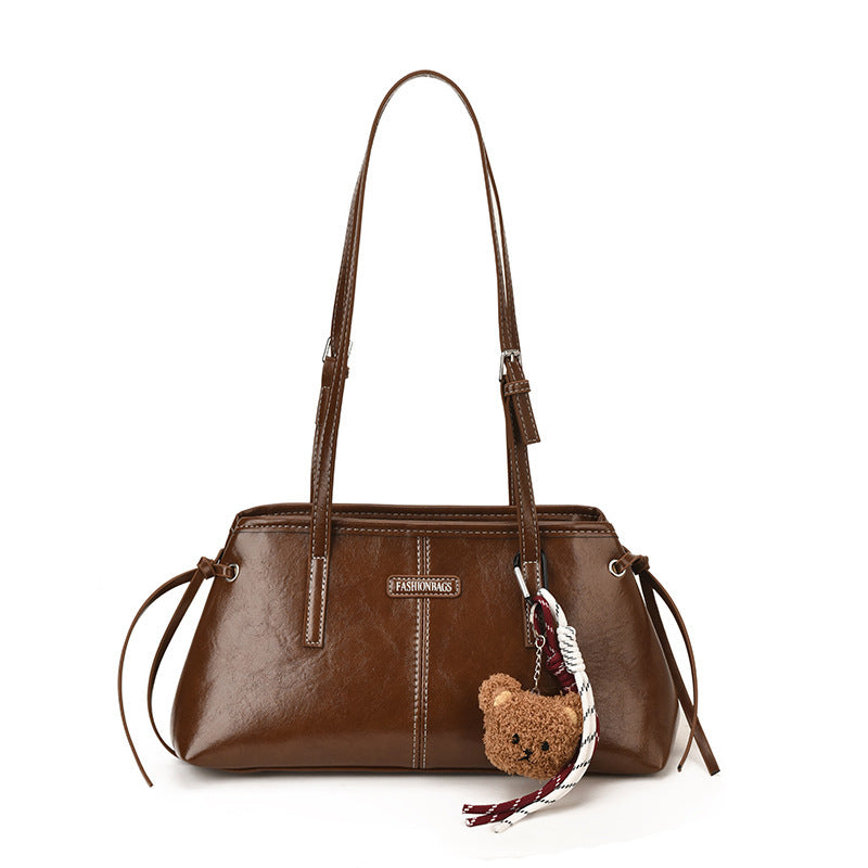 Fashionable Retro Minimalist Women’s Shoulder Bag – Vintage Simple Style Crossbody Handbag for Daily Use