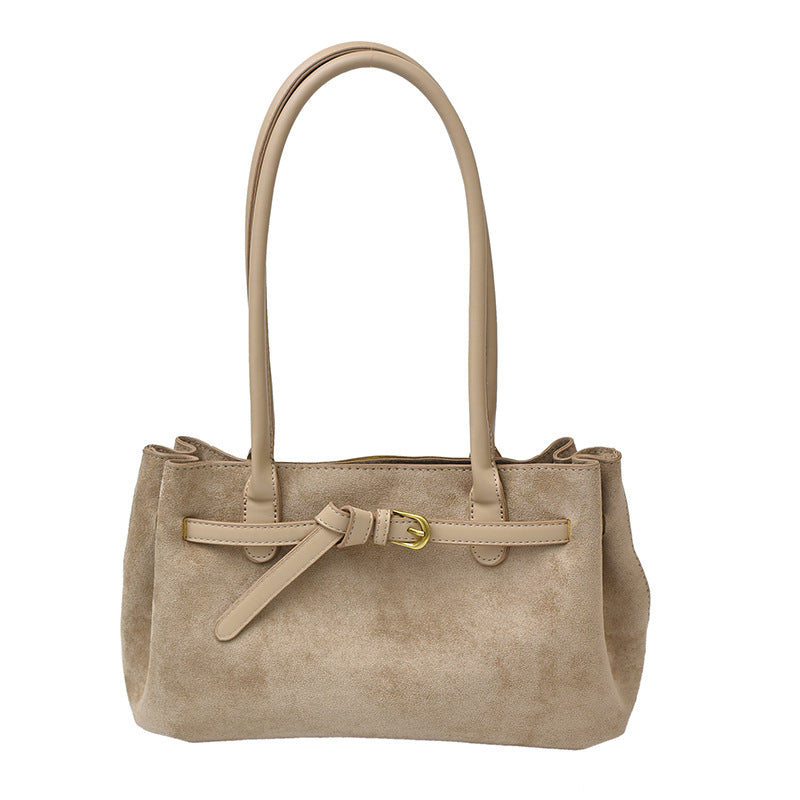 Women’s Stylish Vintage Suede Bag – Elegant Retro Soft Touch Shoulder Crossbody Handbag