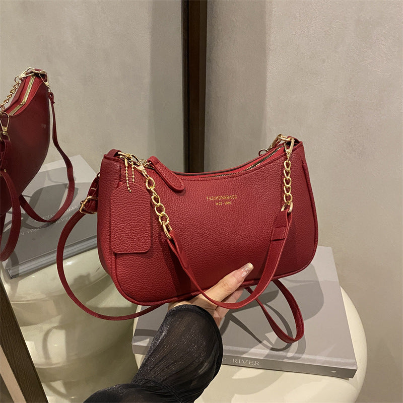 Fashionable Solid-Color Women’s Shoulder Crossbody Bag – Lightweight PU Leather Handbag for Daily & Travel Use