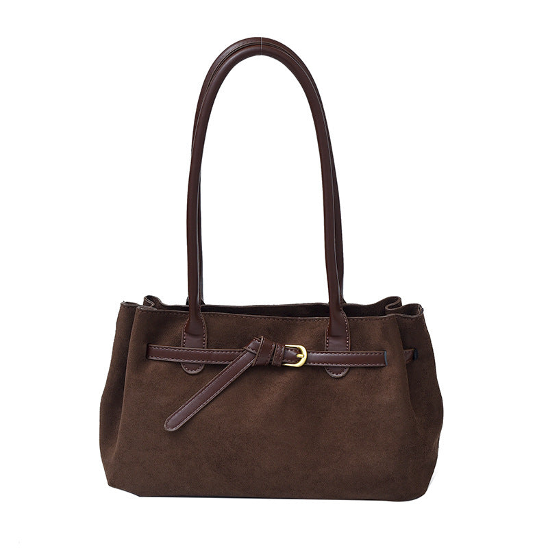 Women’s Stylish Vintage Suede Bag – Elegant Retro Soft Touch Shoulder Crossbody Handbag