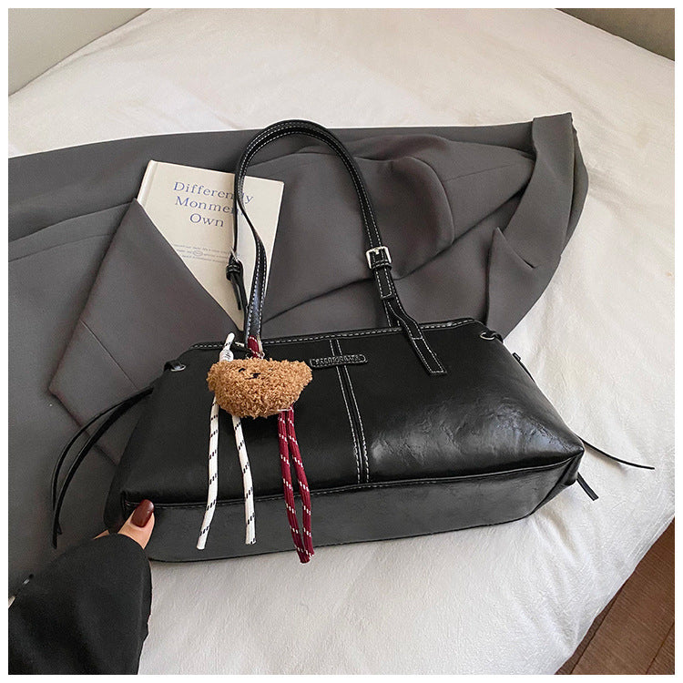 Fashionable Retro Minimalist Women’s Shoulder Bag – Vintage Simple Style Crossbody Handbag for Daily Use