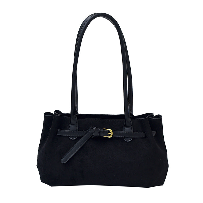 Women’s Stylish Vintage Suede Bag – Elegant Retro Soft Touch Shoulder Crossbody Handbag